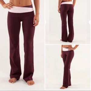 Lululemon Astro Yoga Pant Bordeaux  - Size 8 - EUC